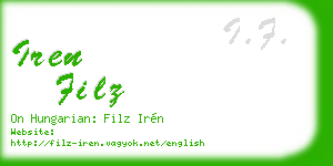 iren filz business card